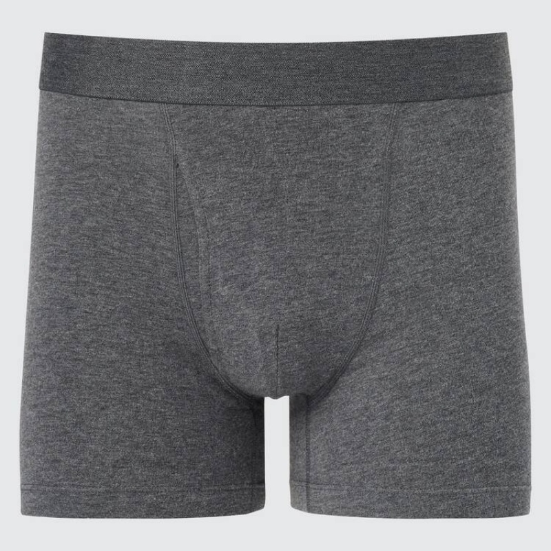 Pánské Spodní Prádlo Uniqlo Bavlněné Boxerské Šedé | GFDNRYL-03