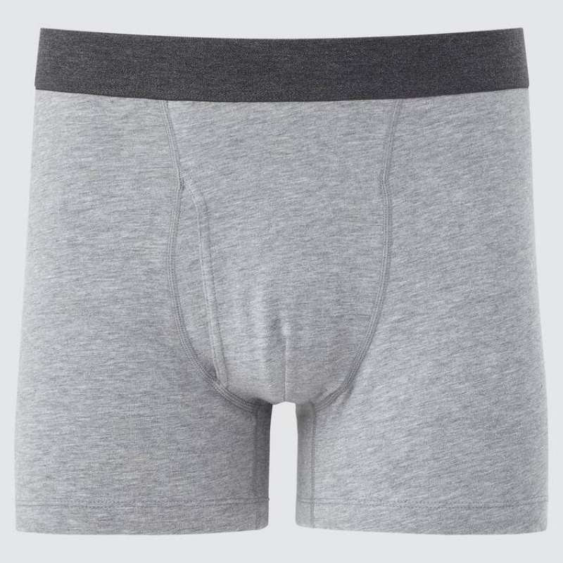 Pánské Spodní Prádlo Uniqlo Supima Bavlněné Boxers (2021 Season) Šedé | JLOVEYG-45