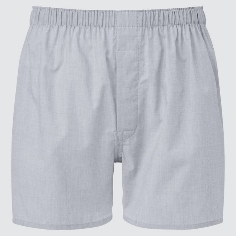 Pánské Spodní Prádlo Uniqlo Woven Broadcloth Boxerské Šedé | URGSACK-93