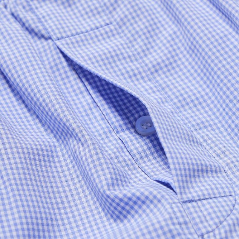 Pánské Spodní Prádlo Uniqlo Woven Checked Boxerské Blankyt | XFZKYSE-42