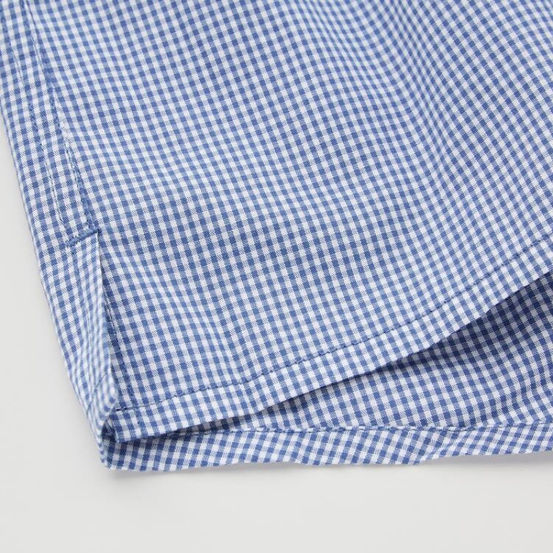 Pánské Spodní Prádlo Uniqlo Woven Checked Boxerské (2021 Season) Tmavě Blankyt | GQRTXSW-65