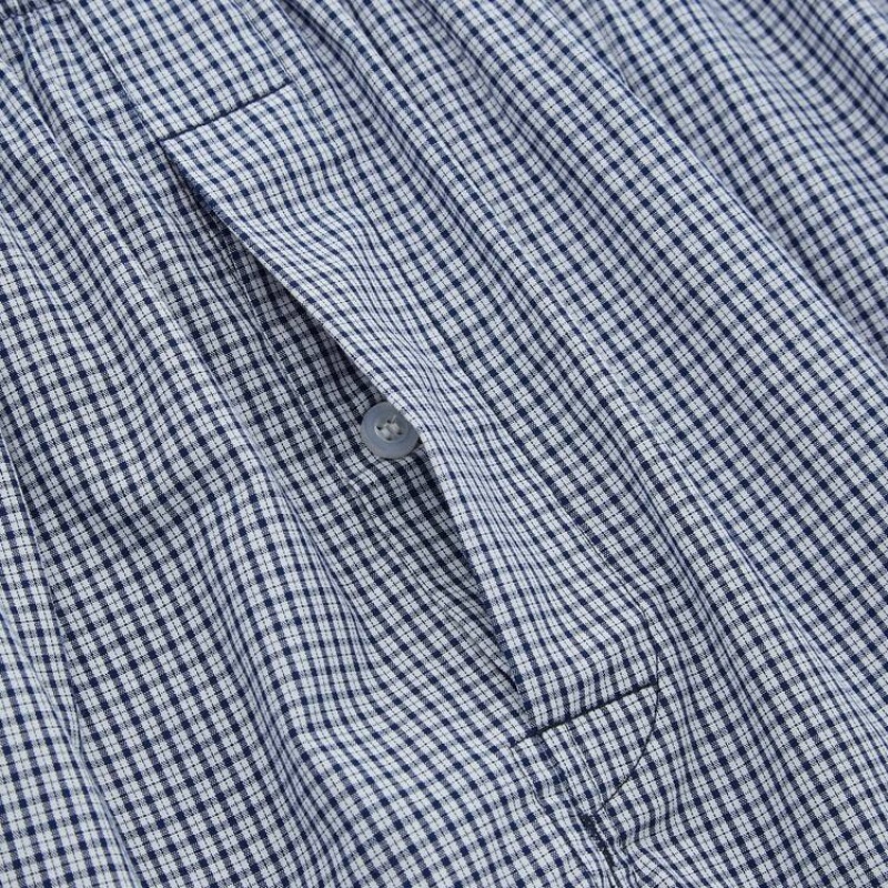 Pánské Spodní Prádlo Uniqlo Woven Checked Boxerské Tmavě Blankyt | XPLJGYQ-08