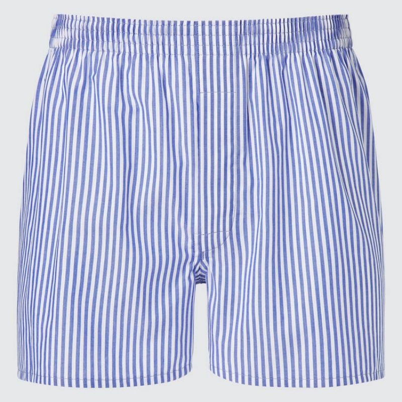 Pánské Spodní Prádlo Uniqlo Woven London Pruhovaný Boxerské Blankyt | TYCZKDH-04