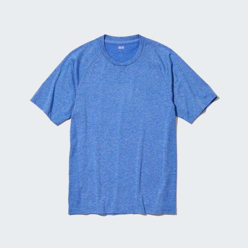 Pánské Tričko Uniqlo Dry-ex Crew Neck Krátké Sleeved Blankyt | YETUGRX-12