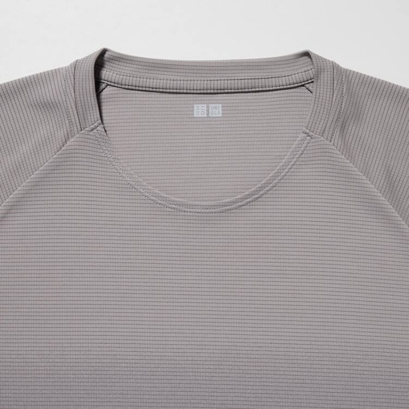 Pánské Tričko Uniqlo Dry-ex Crew Neck Šedé | ROAJYWF-73