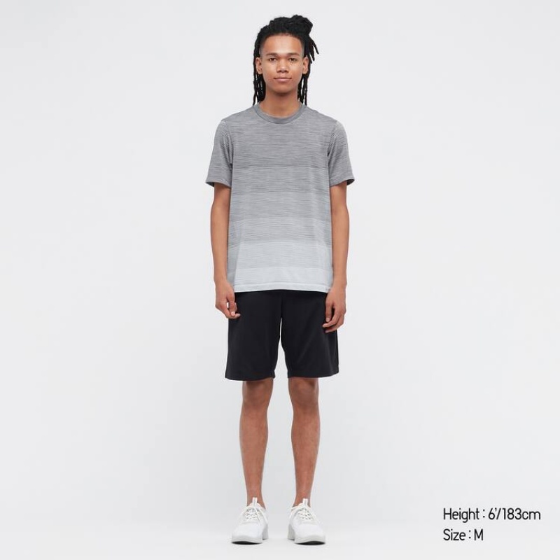 Pánské Tričko Uniqlo Dry-ex Crew Neck Šedé | SAUVPMX-72