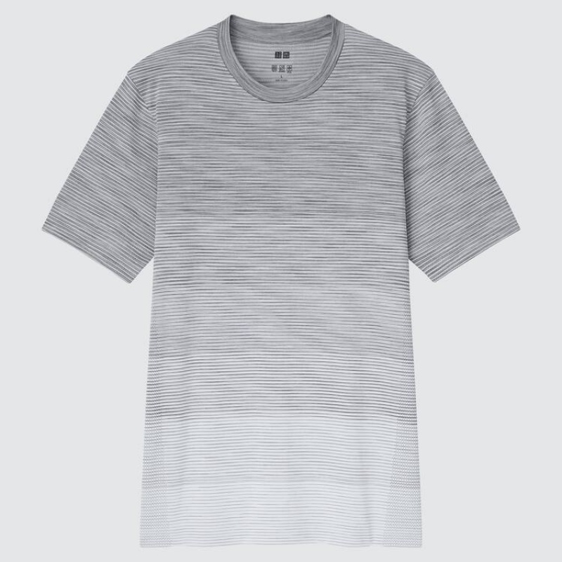 Pánské Tričko Uniqlo Dry-ex Crew Neck Šedé | SAUVPMX-72