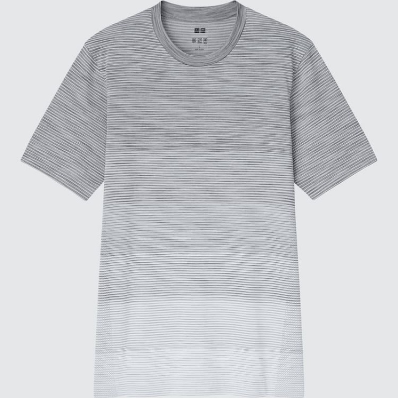 Pánské Tričko Uniqlo Dry-ex Crew Neck Šedé | SAUVPMX-72