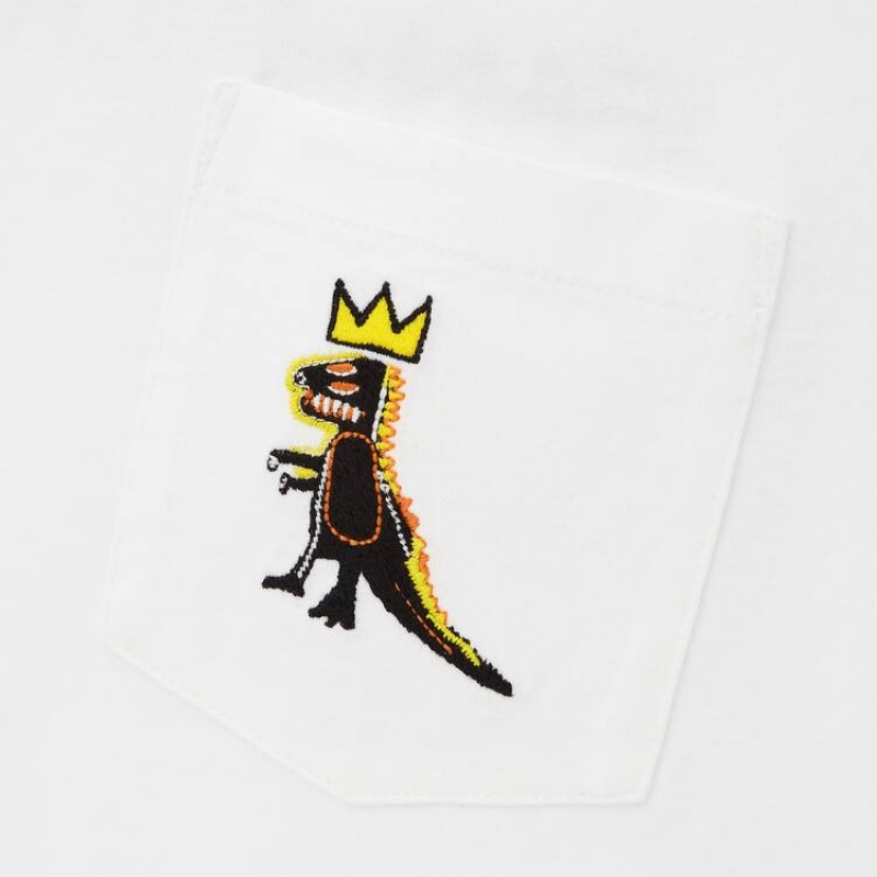 Pánské Tričko Uniqlo Jean-michel Basquiat Ut Grafická Bílé | SFVRIEO-56