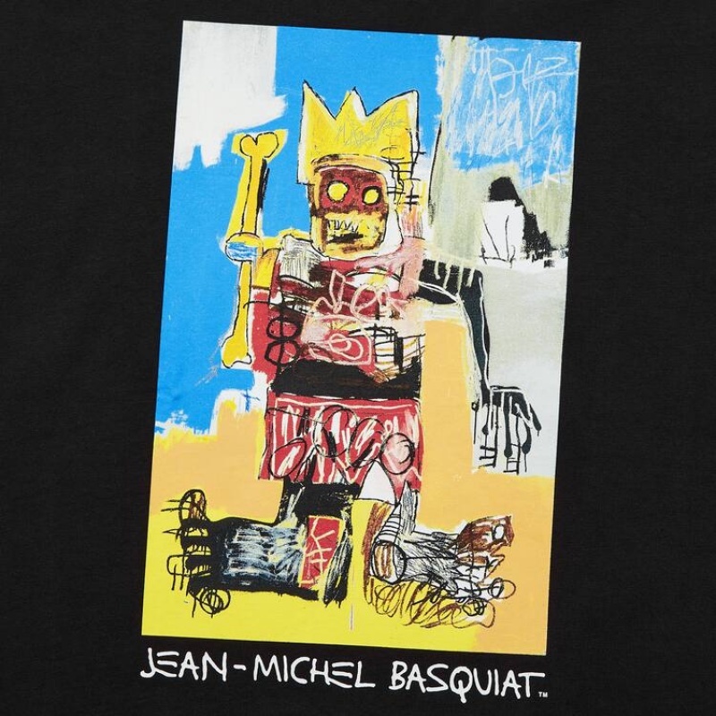 Pánské Tričko Uniqlo Jean-michel Basquiat Ut Grafická Černé | YLEOZVB-31