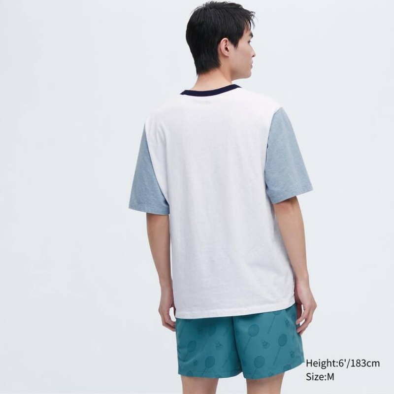 Pánské Tričko Uniqlo Jw Anderson Pocket Krátké Sleeved Bílé | FEVHAYQ-08