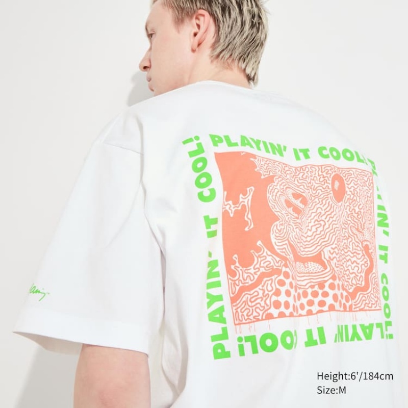 Pánské Tričko Uniqlo Mickey X Keith Haring Ut Grafická Bílé | ICUWOHZ-71