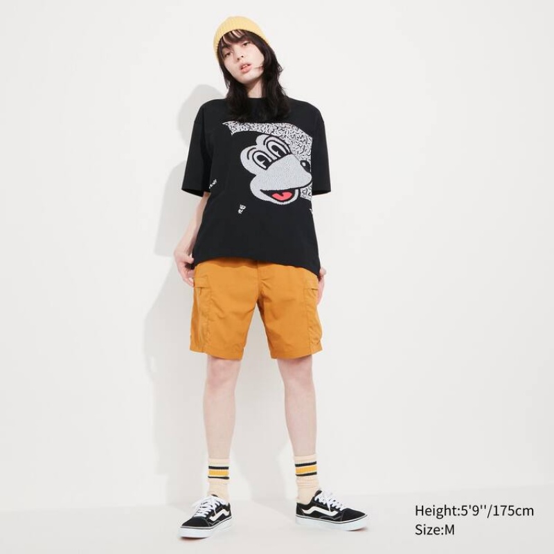 Pánské Tričko Uniqlo Mickey X Keith Haring Ut Grafická Černé | LGXHFKJ-53