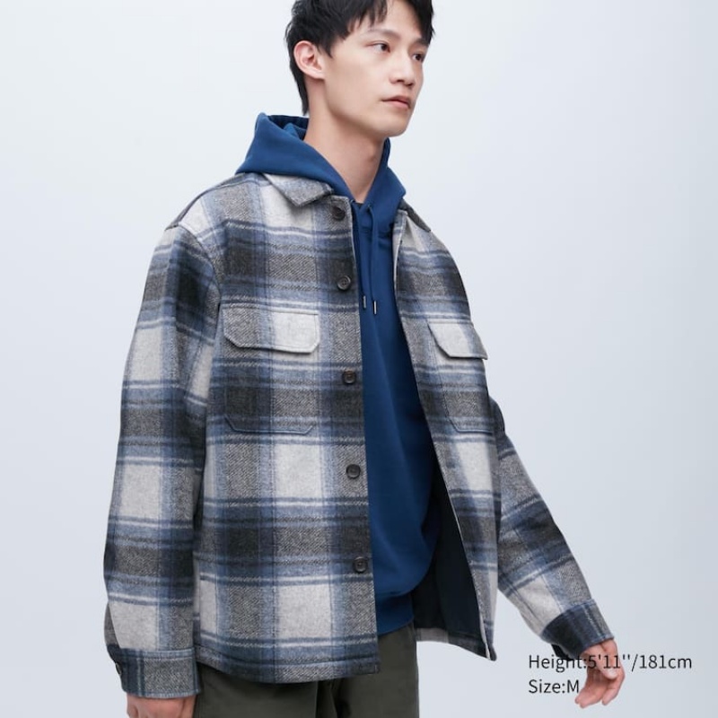 Pánské Tričko Uniqlo Overshirt Blankyt | XGULTZB-25