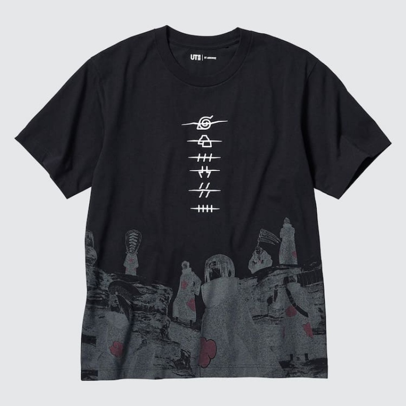 Pánské Tričko Uniqlo Ut Archive Naruto Grafická Černé | JQZBUMK-79