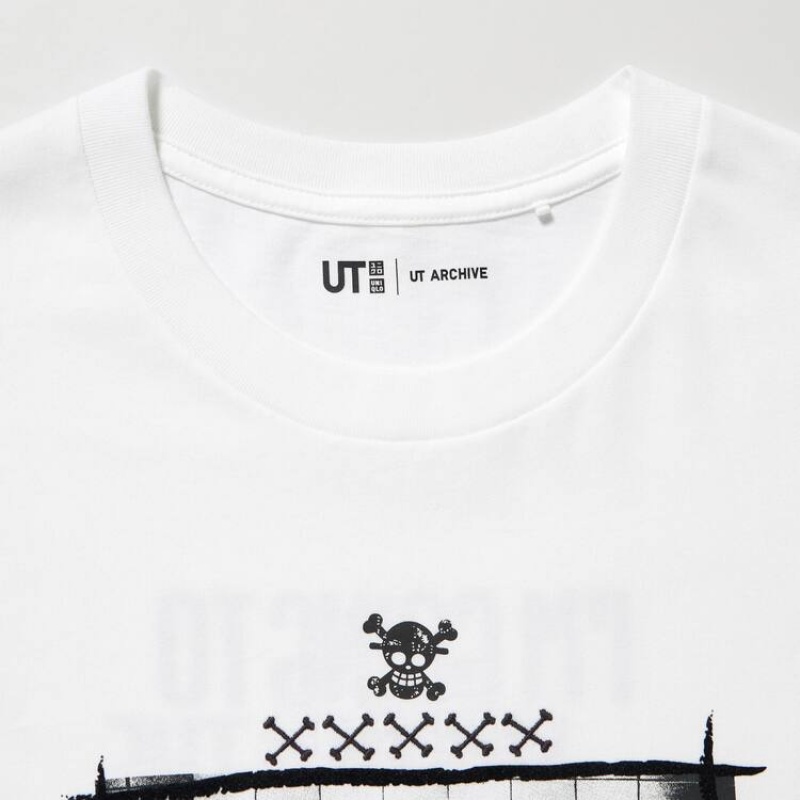 Pánské Tričko Uniqlo Ut Archive One Piece Grafická Bílé | EHTRFMN-76